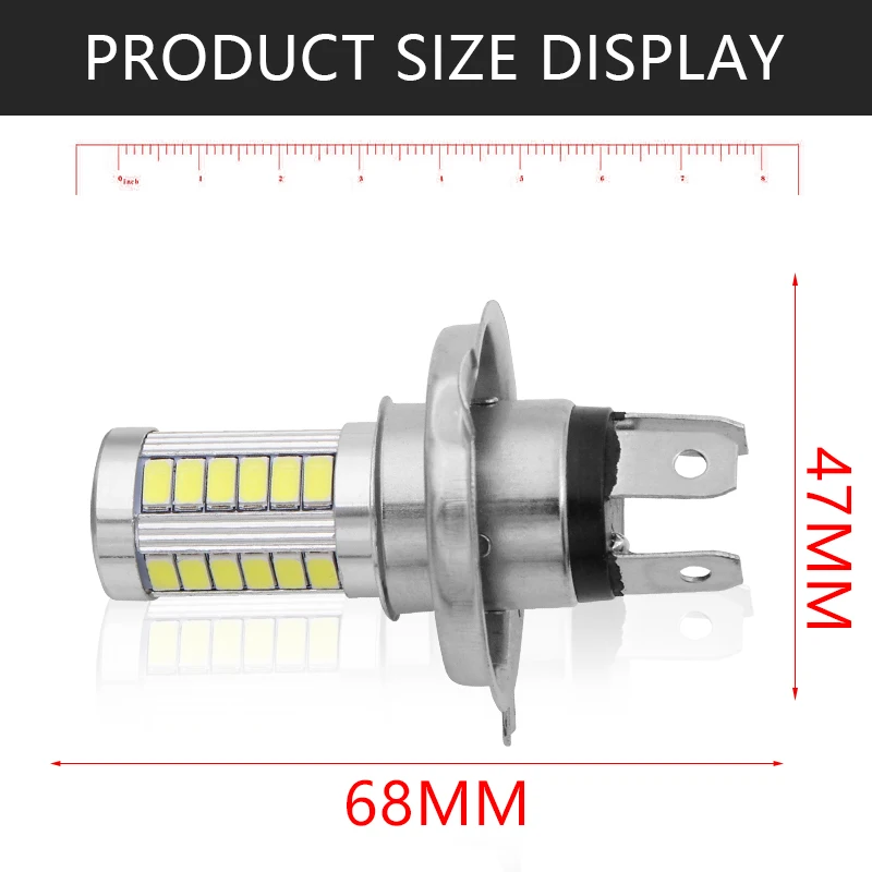 2 шт. H4 33 SMD 5630 5730 Автомобильные светодиодные сигнальные лампы Противотуманные