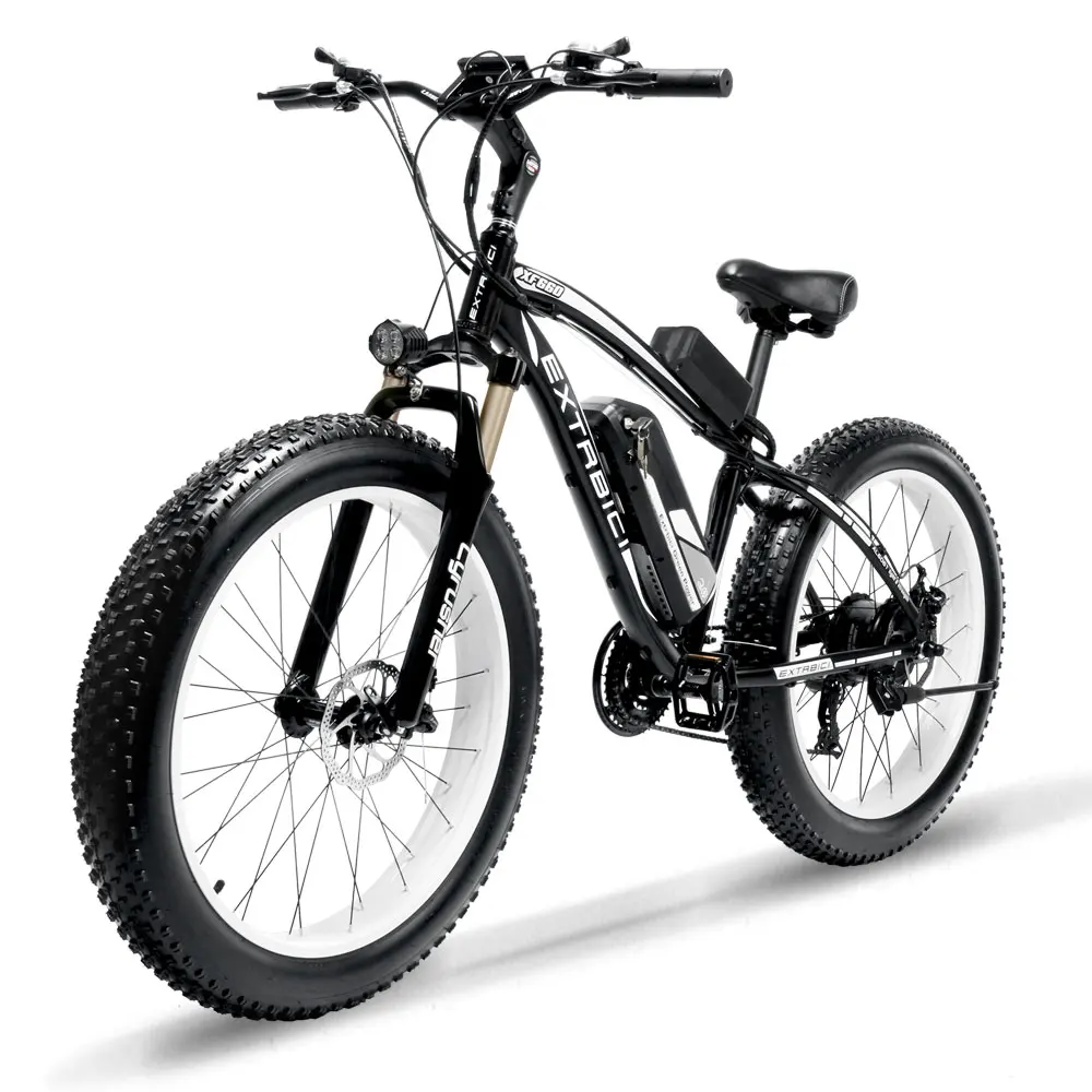 Cyrusher XF660 bicicleta eléctrica de 1000 W con casillero de Control remoto neumático de grasa de manillar ajustable e-Bike 21 velocidades eléctrico bicicleta