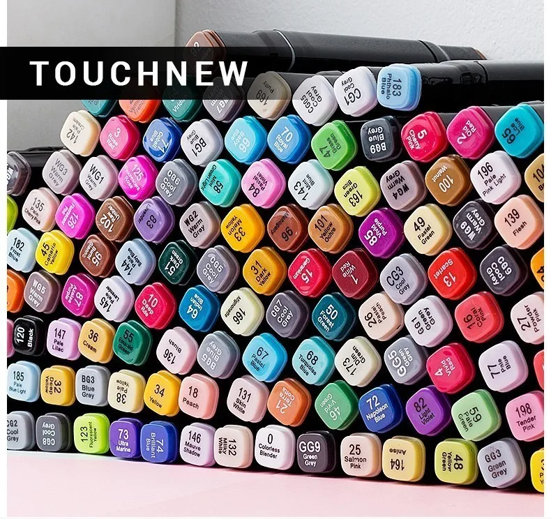 

New Oily 30/40/60/80 Colors Multicolor Marker Pen Double-headed Nib Student painting Art school Horticultural Design