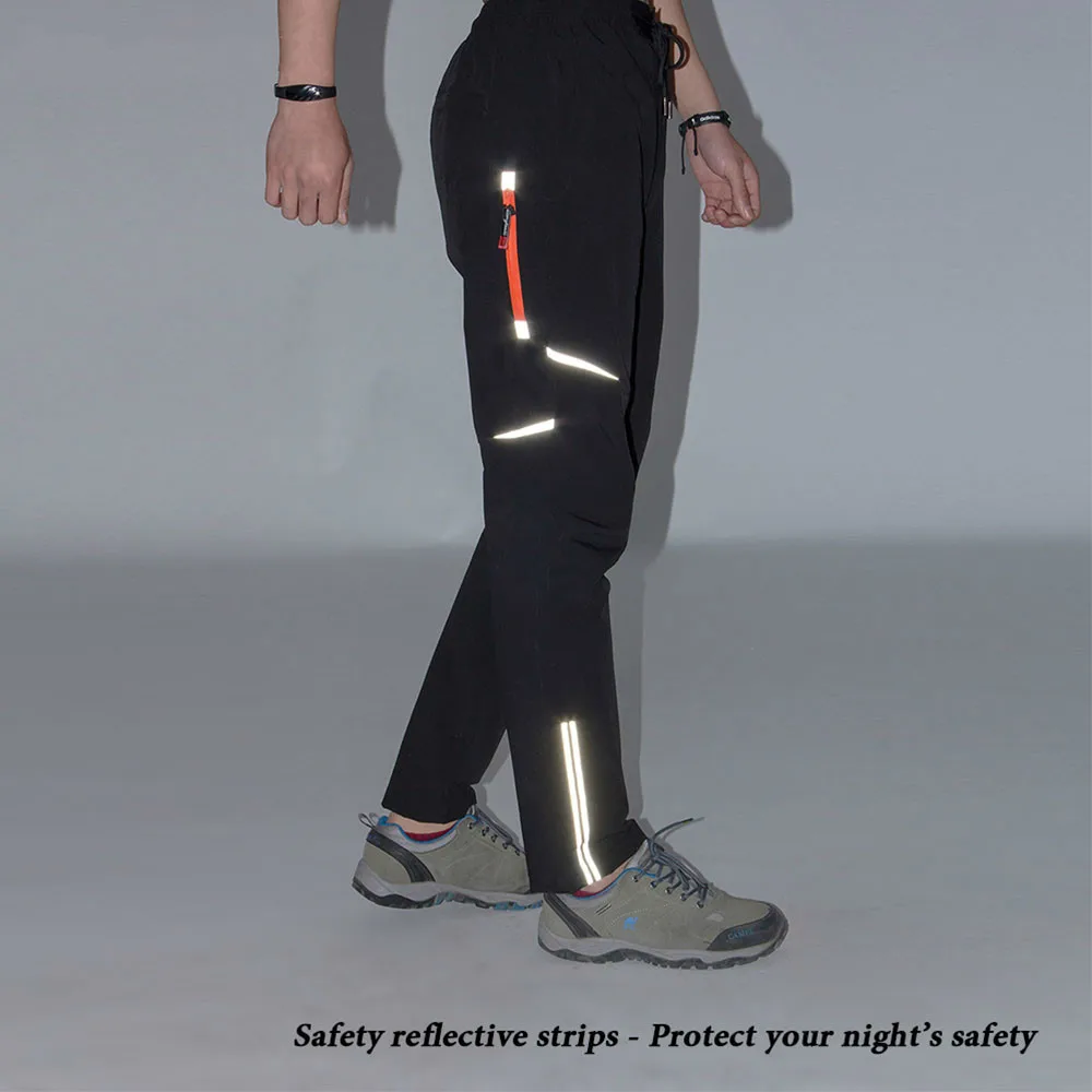 

Men Summer Outdoor Quick Dry Breathable Pants Elastic Nylon Reflective Strips Wearable Trousers Hiking&Camping Sports
