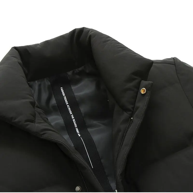 MUDI зимняя куртка мужская теплая длинная пуховая Smart casual Epaulet Parka M long Black утепленное
