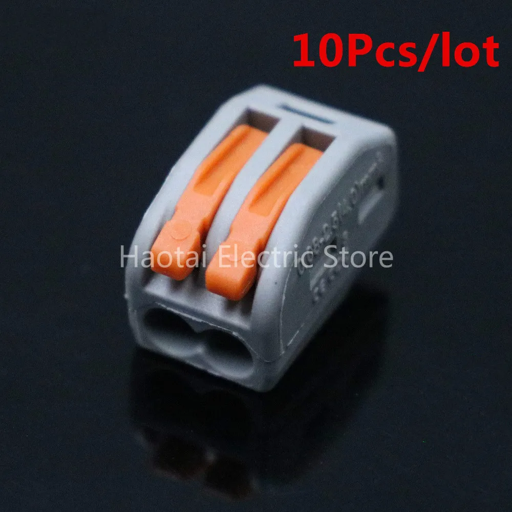 

(10pcs/lot) WAGO 222-412 PCT-212 PCT212 Universal Compact Wire Wiring Connector 2 pin Conductor Terminal Block Lever 0.08-2.5mm2