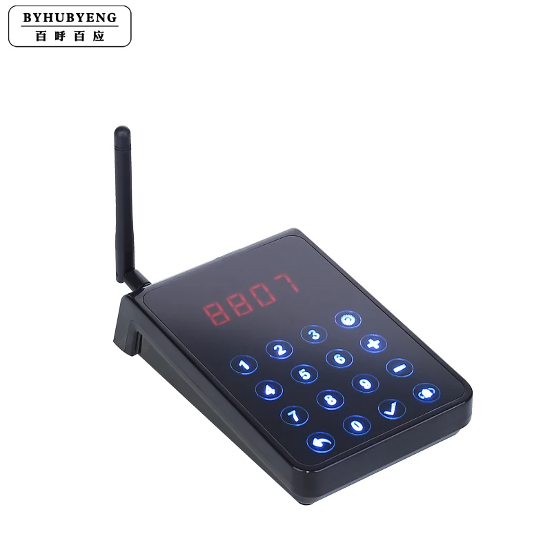 

wireless pagers calling system Long Range Transmitter FM Launch more than 3000m Coaster Pager Touch Control 1pc