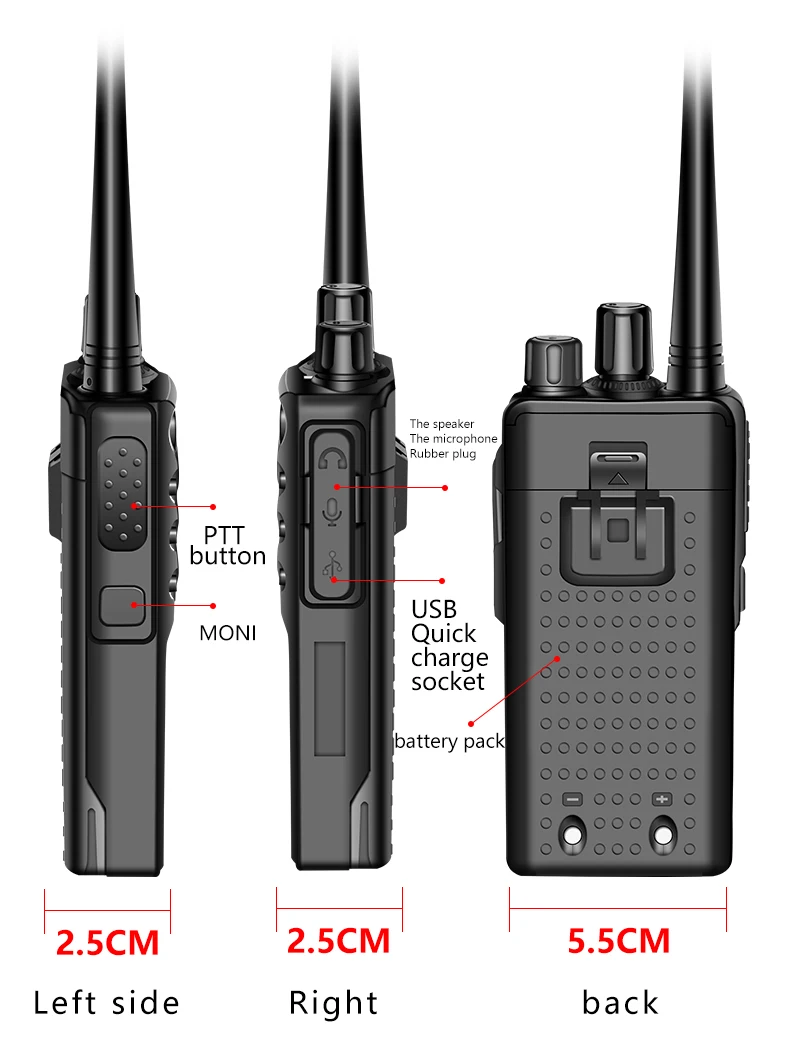 2 шт. BAOFENG BF-868plus портативная рация Uhf 2 way Радио BF-898 5 Вт UHF 400-470 МГц 16CH портативный трансивер с воздушным наушником