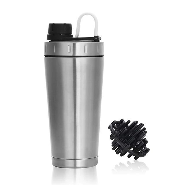 750ml Stainless Steel Protein Powder Shaker Cup Portable Fitness Sport  Water Bottle Leak-Proof Mug Nutrition Blender Cup - AliExpress