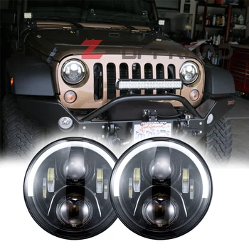 

For Jeep Wrangler Unlimited 2015 head light light 7" LED headlamp assembly with amber turn signal lighting with Hi/Lo beam