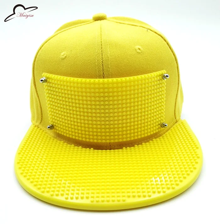 Съемные кирпичные пластины для подгонки Snapback DIY строительные блоки полями пользовательские шляпы Открытый Хип-хоп Snapback шляпа бейсбольная Кепка - Цвет: Screw Style no brick