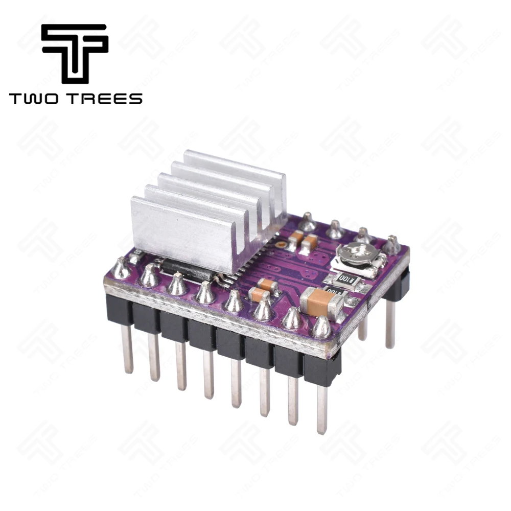 TWOTREES 3d принтер части Reprap A4988 DRV8825 шаговый двигатель драйвер модуль с радиатором Stepstick DRV8825 совместимый StepStick