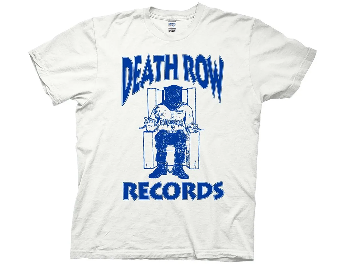 

Different Colours High Quality Ripple Junction Death Row Records Blue Log Adult T-shirt Solid O-Neck Casual shirt men Short