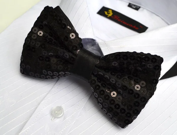 Fashion Men Bowtie Ties For Adult Pink Blue Pre-tied Bow Tie Wedding Formal Male Shirt Adjustable Solid Sequined Bowtie