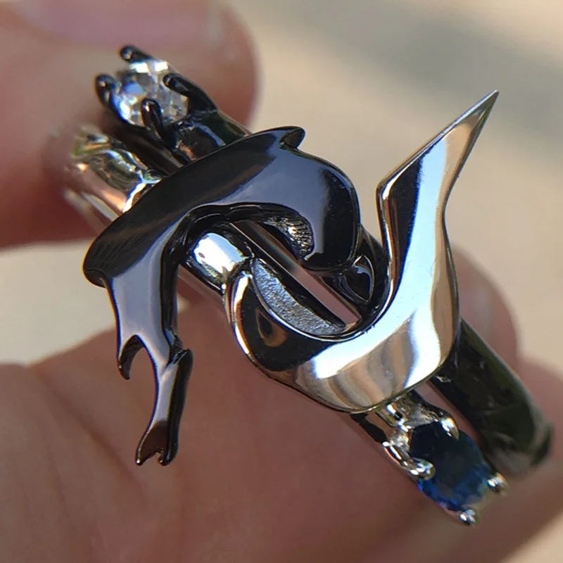 DORAMI Kindred lol couple game rings a pair League Legends 925 Sterling silver For lovers ring