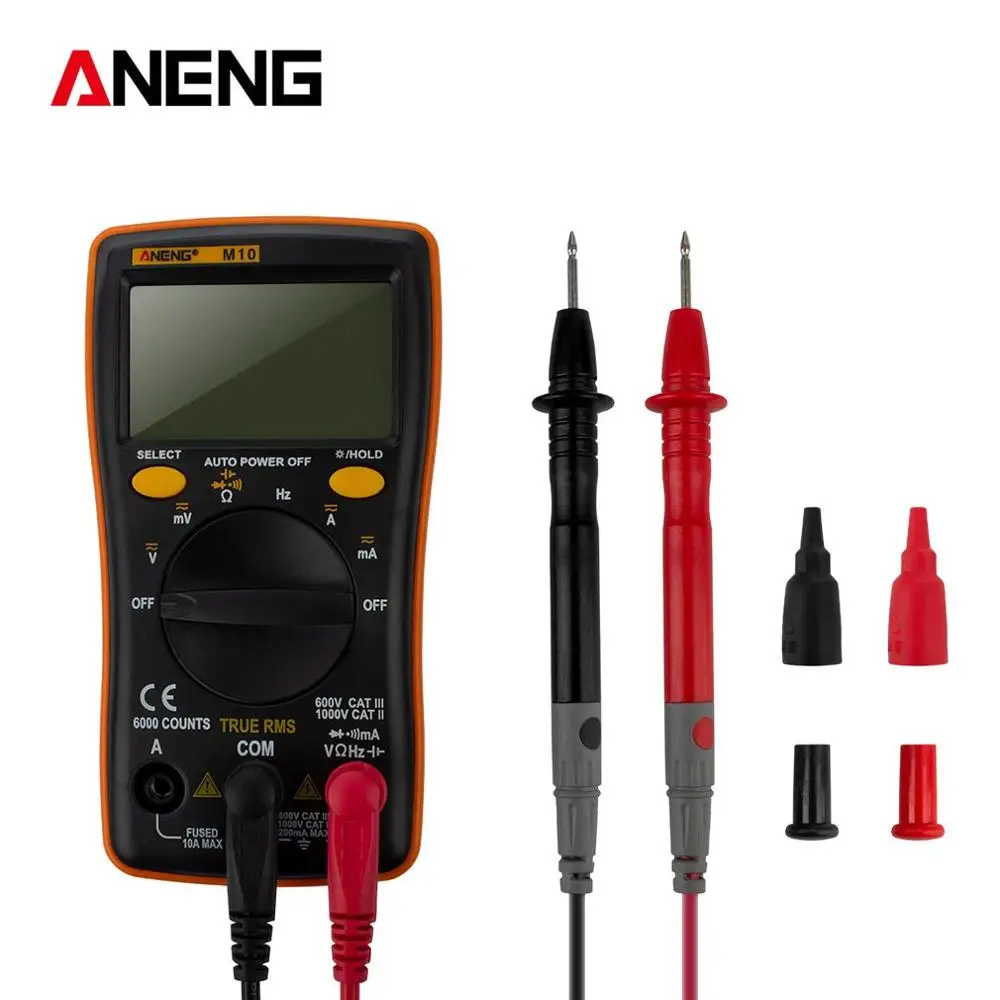 

ANENG Digital Multimeter AC/DC Volt Ammeter Diode Ohm Freq Tester Ture RMS