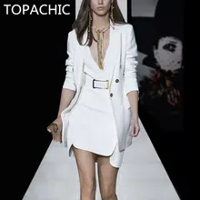 Подиумные платья высокого качества женские костюмы Новое поступление белые блейзеры куртки и платья костюмы