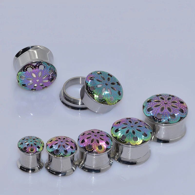 1pcs Flare Ear Piercing Tunnels Plugs Jewelry Flesh Ear Skin Expansions