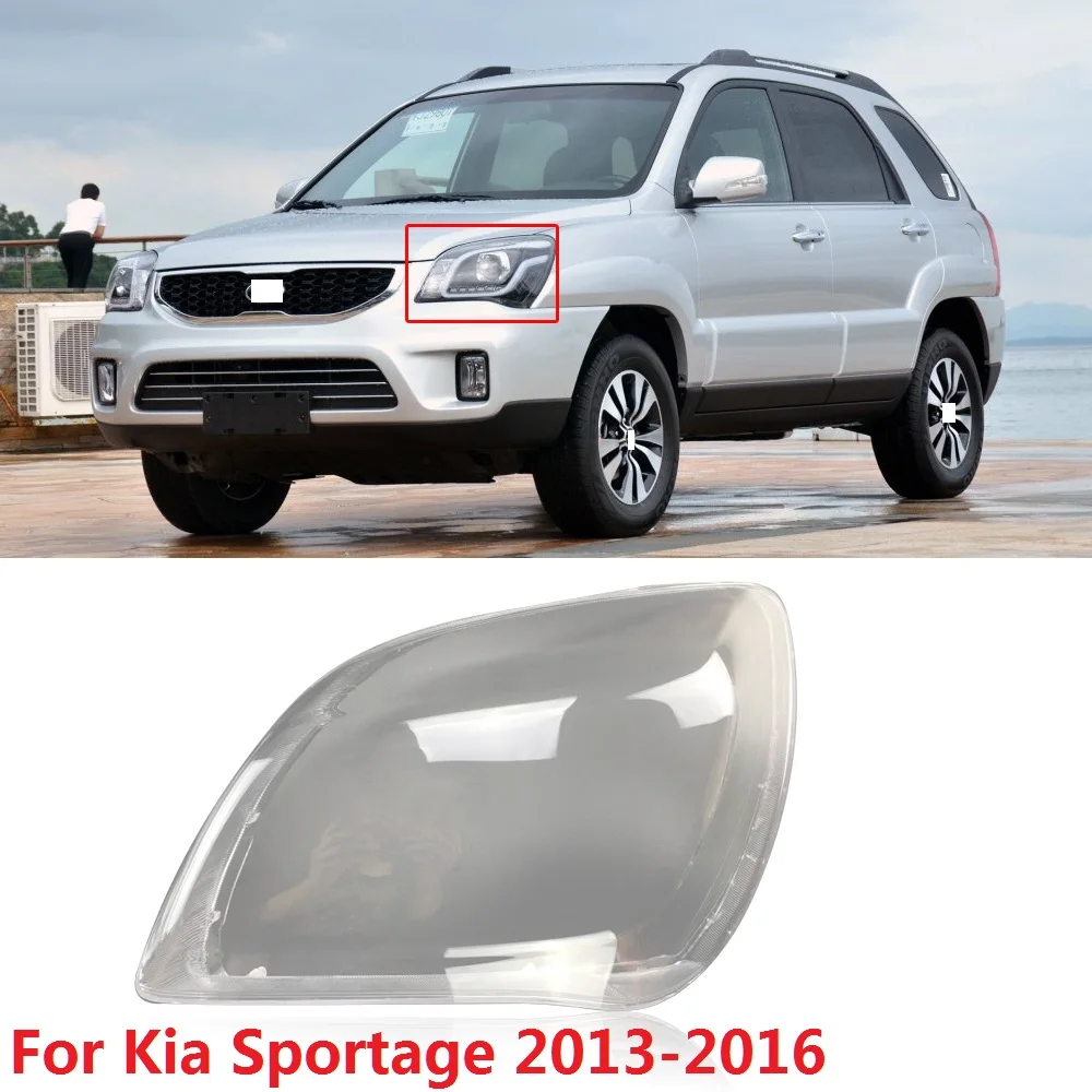 CAPQX 1PCS For Kia Sportage 2013- Front Headlamp Transparent Lampcover Headlight Lampshade light Shade Shell Cover