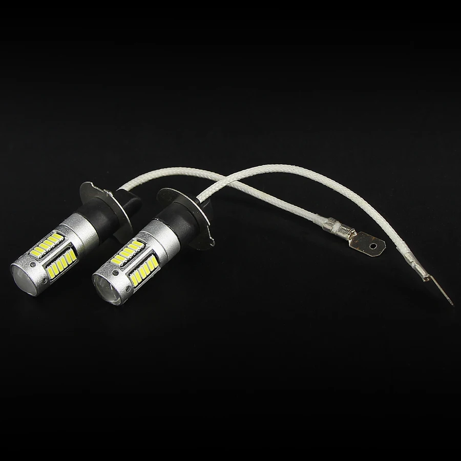 2 шт. сменные светодиодные лампы 30 SMD 4014 H3 для противотуманных фар дневных ходовых