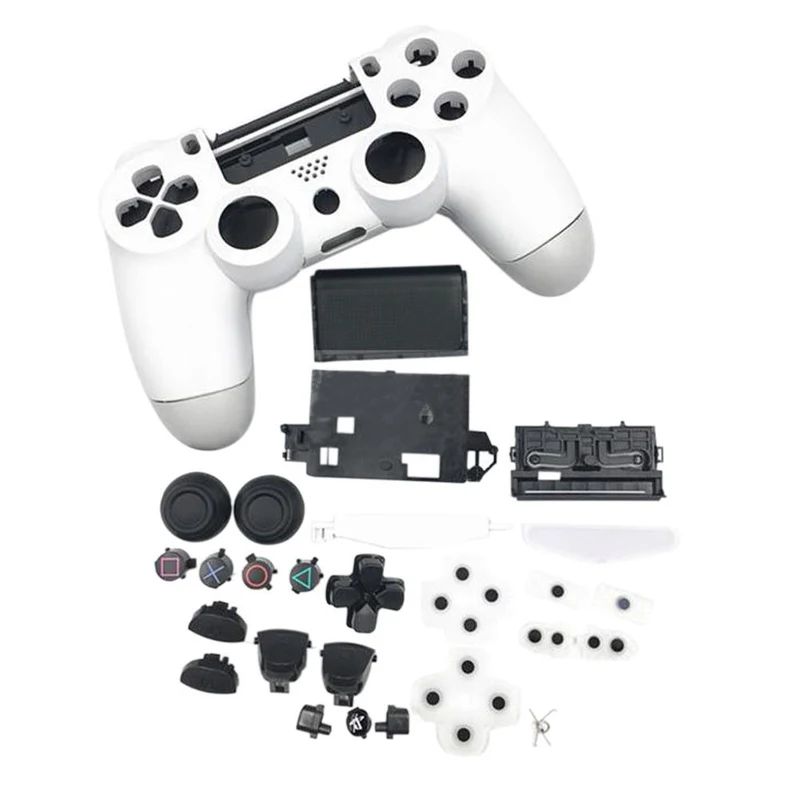 PS4 Pro 4,0 корпус для игрового контроллера чехол спереди и длинное сзади жесткий верх Корпус чехол для Sony Playstation 4 Pro Dualshock 4 Pro JDM-040 - Цвет: White
