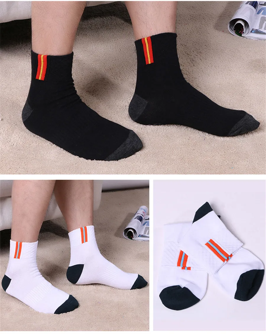 Высокое качество Для мужчин носки из чистого хлопка Обувь с дышащей сеткой Хорошо впитывающие носки Для мужчин s Повседневное эластичные носки для экипажа, 10 штук = 5 пар/лот