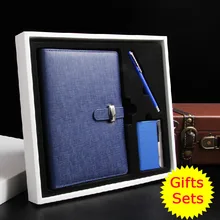 Офисные подарки комплект A5 блокнот, ПУ искусственная кожа Журнал офисные деловой ежедневник книга с отрывными листами тетрадь для упражнений черный, красный, синий