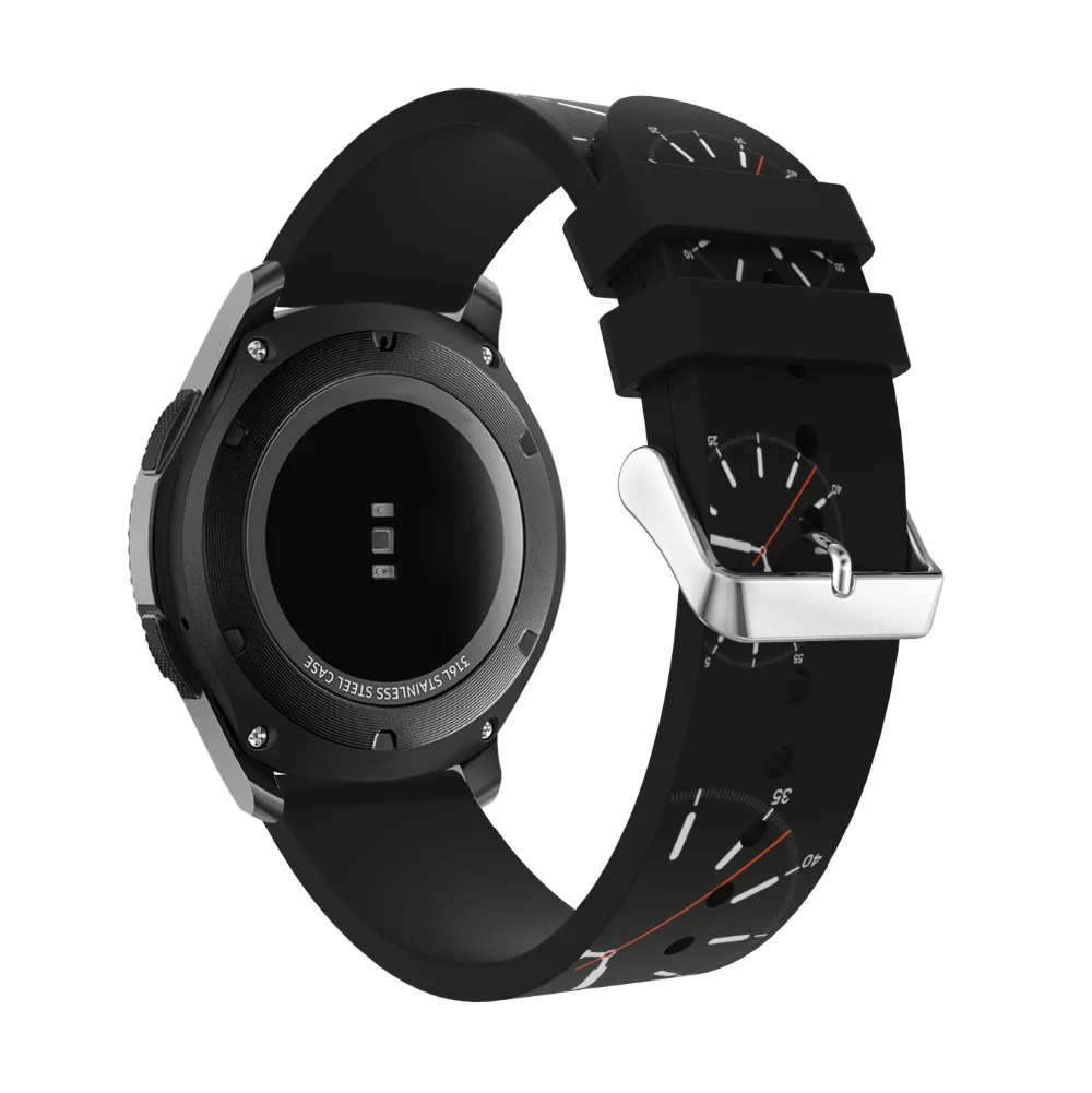 22 мм силиконовый ремешок для часов Huami Amazfit GTR 47 мм спортивный ремешок сменный Браслет для huawei Watch GT GT2 - Цвет ремешка: Black Clock