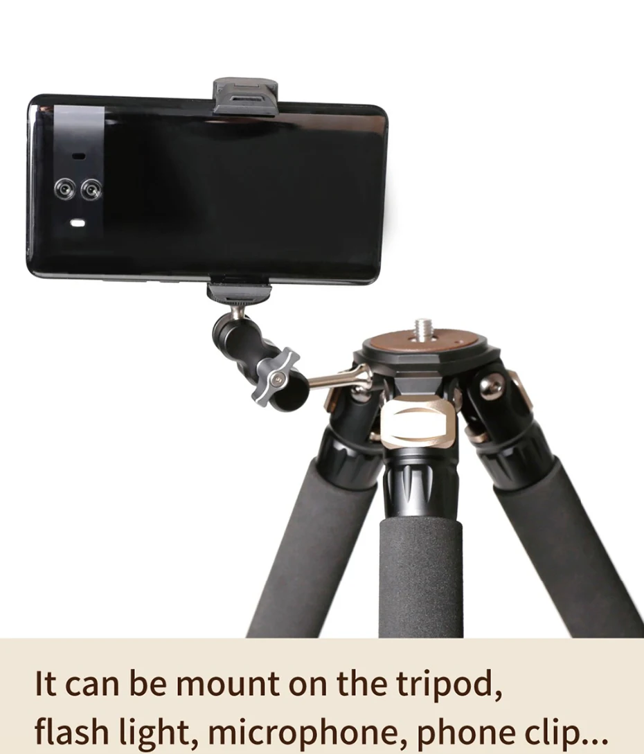 XILETU TM-1 алюминиевый штатив для камеры мини универсальный внешний кронштейн 1/4 ''винт для вспышки светильник микрофон Телефон Клип держатель