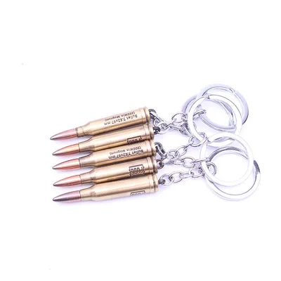 

Game PUBG 5.56 Bullet Model Playerunknown Field Battle Cosplay bullet key ring Metal keychain gifts for men Accessories Jewelry