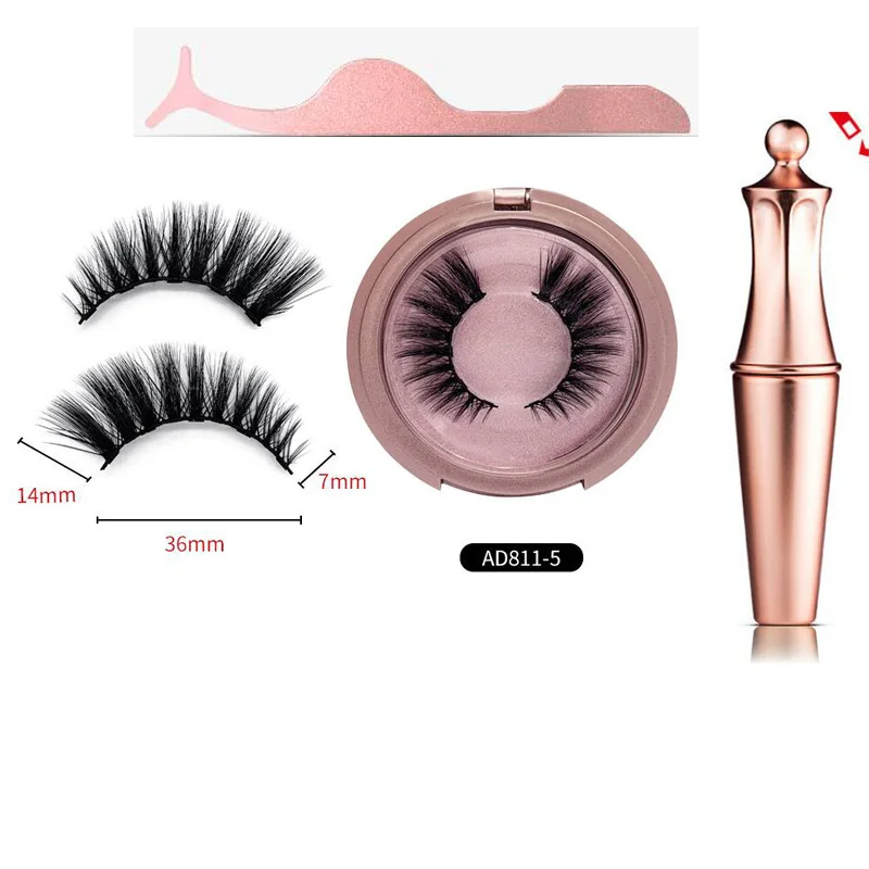 

New Magnetic Liquid Eyeliner & Magnetic False Eyelashes & Tweezer Set Waterproof Long Lasting Eyeliner False Eyelashes Kits