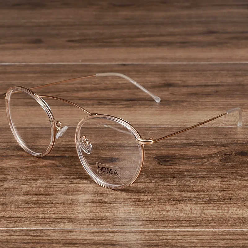 

NOSSA Elegant Women & Men's Round Frame Glasses Vintage Metal Round Eyewear Frames Optical Glasses Frame Myopia Spectacle Goggle