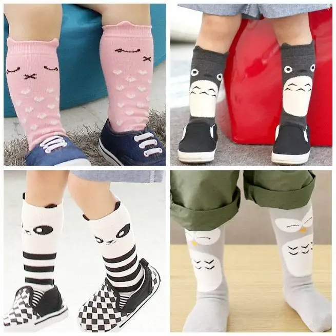 2015 New Design Babies Socks Cartoon Middle Tube Socks Non slip Socks