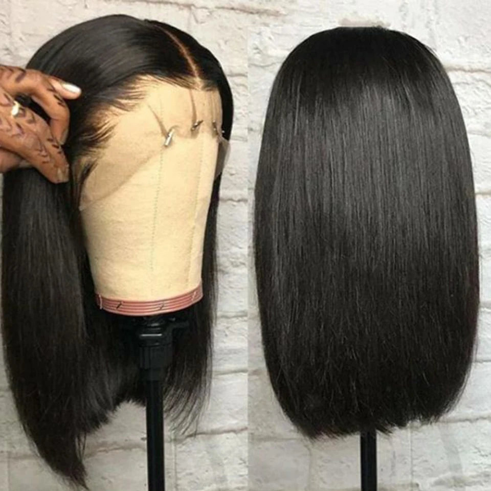 

Lumiere Hair Malaysian Short Human Hair Wigs Straight Bob Wig Natural Black Lace Front Human Hair Wigs Pre Plucked Remy Lace Wig