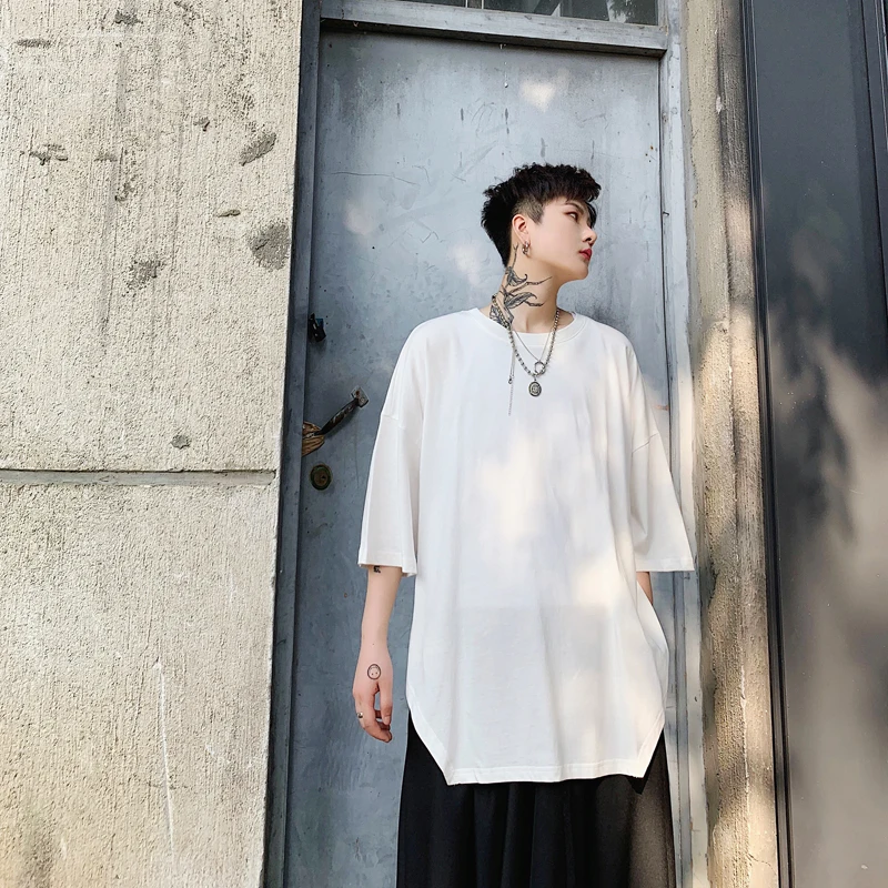 

Male Women Streetwear Hip Hop Black White Tshirt Tees Shirts Men Summer Short Sleeve Loose Casual T Shirt