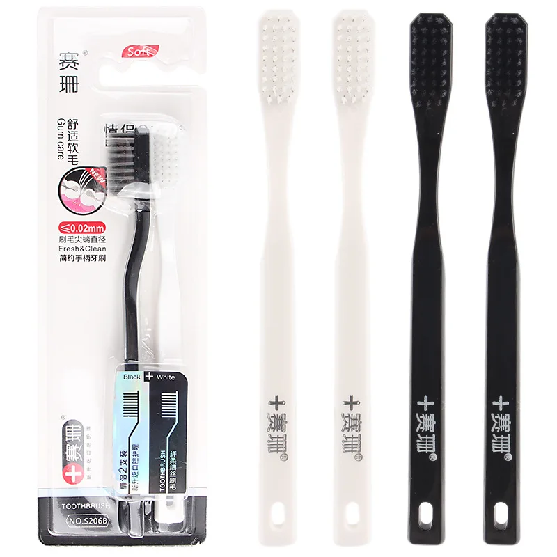 2Pcs Couple Toothbrush Super Soft-bristle Big Head Adult 48 Hole Cleaning Family Set Oral Care | Красота и здоровье