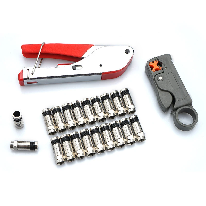 High Quality Coaxial Cable Wire Stripper RG6/RG59 Compression F Connector Tool Crimping Pliers Wire Stripping Pliers Kit High Quality Coaxial Cable Wire Stripper RG6/RG59 Compression F Connector Tool Crimping Pliers Wire Stripping Pliers Kit