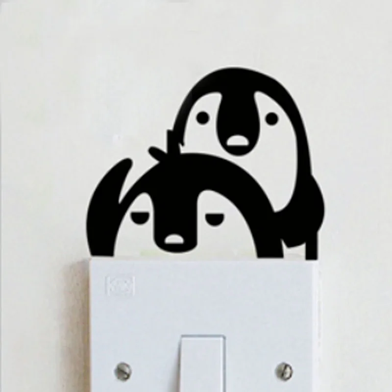 

Wave Penguins Friends Switch Stickers Black Decor Vinyl Funny Wall Sticker 3SS0027