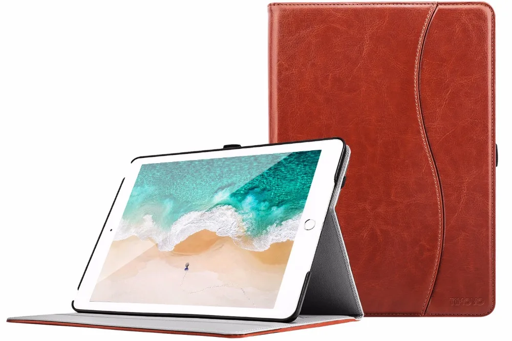 Чехол для iPad 9,7 /, смарт-чехол с мультиуглом обзора Folio Stand с карманом и функцией автоматического пробуждения/сна для iPad