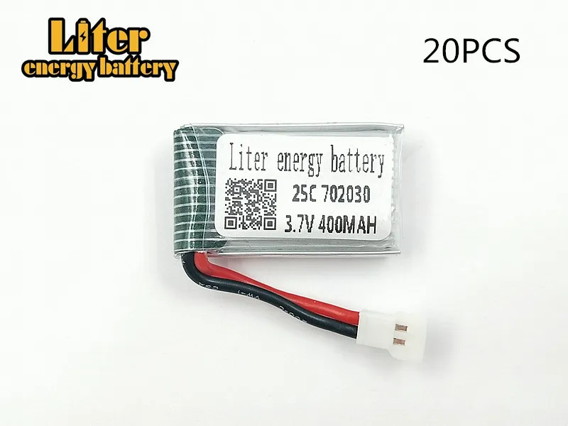 20 шт./лот 3 7 в 400 мАч 702030 литий-полимерная батарея Hendy 1306 You Di U816 U830 Feida F180 aircraft |