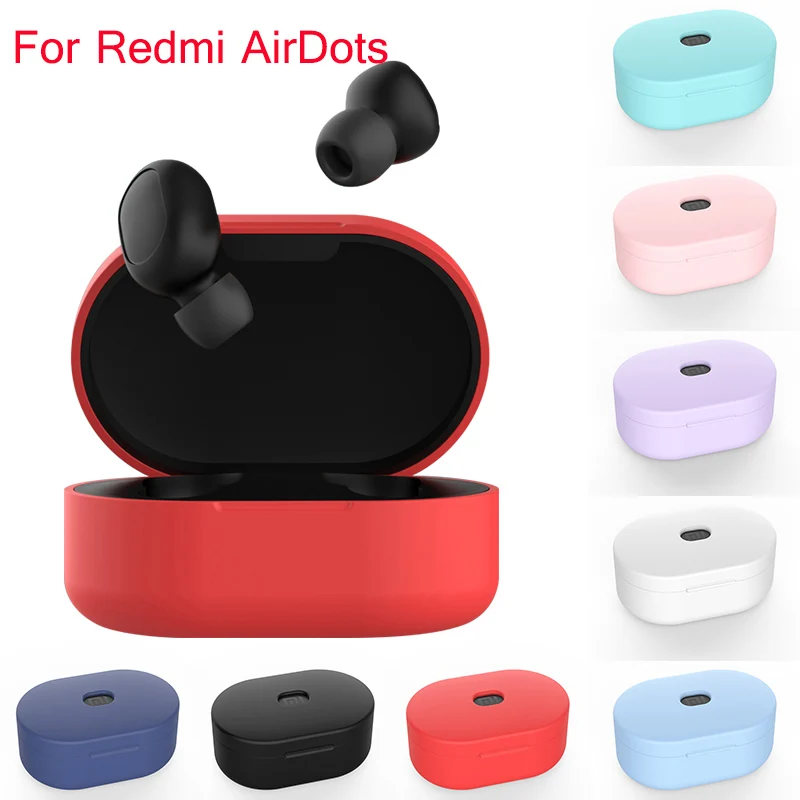 Чехол для наушников для Redmi AirDots, яркие цвета, Мягкий Силиконовый противоударный чехол для гарнитуры Xiaomi, Ультратонкий защитный чехол для наушников