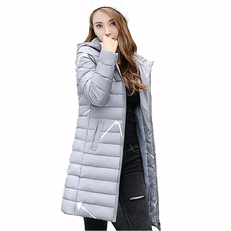 D'impression rose Coton Épais Bas Était Mince Plus Le Noir blanc Rembourré Long Qh0523 La Coupe Veste Hiver gris Qualité Manteau bleu Haute vent Femmes Taille Vers YSfFwqn