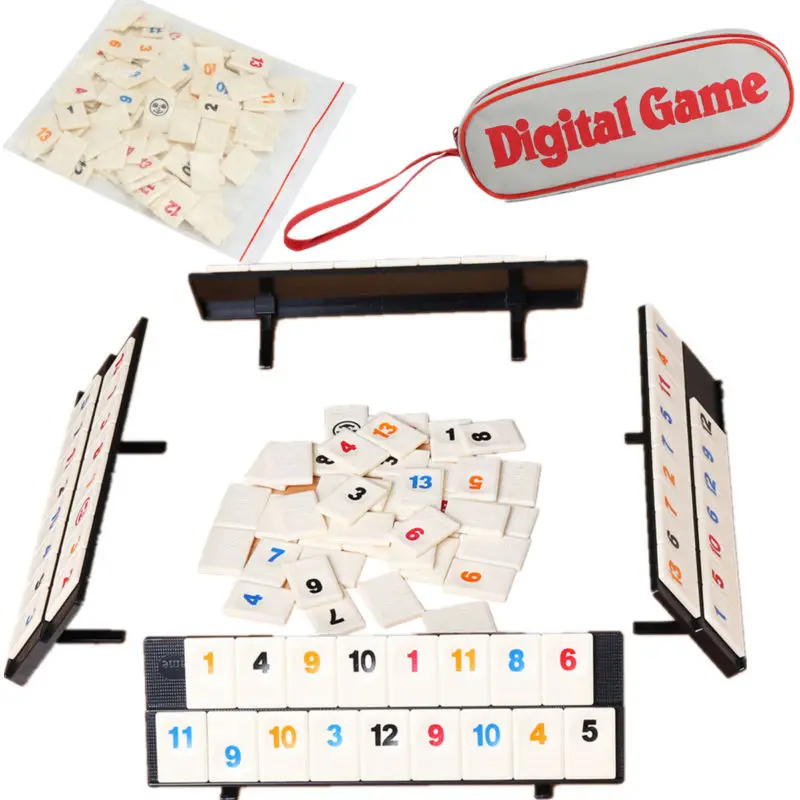 

Portable Digital Board Game Israel Mahjong Rummikub 106 Tiles For Family Party