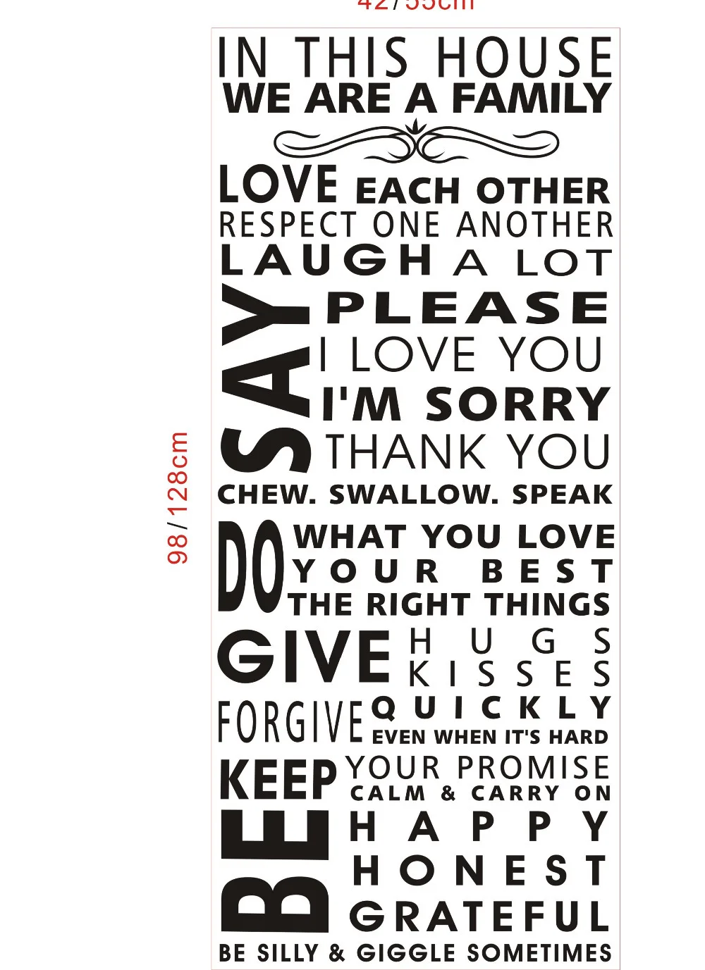 Aliexpress Buy Famous English family house rules quotes Aliexpress Buy Famous English family house rules quotes saying words " we are a family" decorative pattern fashion waterproof wall stickers from