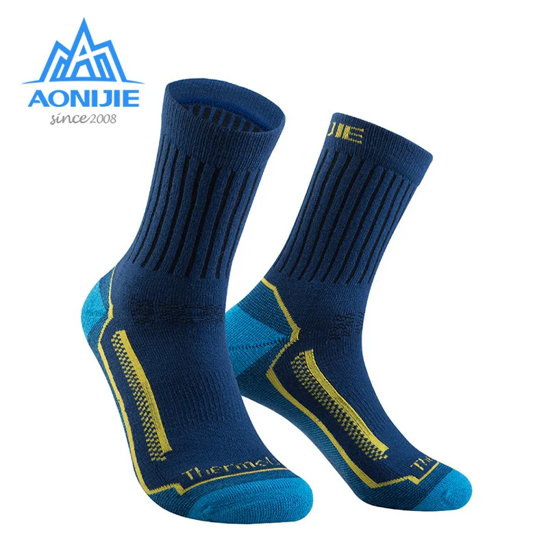 

AONIJIE Merino Wool Warm Socks Autumn Winter Men Women Climbing Hiking Walking Running No Blister Anti Friction Breathable