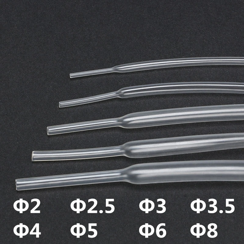 5 метров(5 шт.) Термальность против рукав кабель прозрачный 2:1 термоусадочные трубки 2/2. 5/3/3,5/4/5/6/8 мм Обёрточная бумага провода 600V