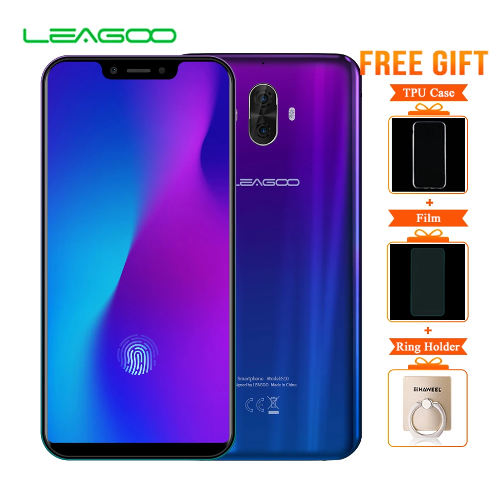 4G LTE LEAGOO S10 6 21 ''Android 8 1 мобильный телефон Оперативная память ГБ Встроенная 128 GB