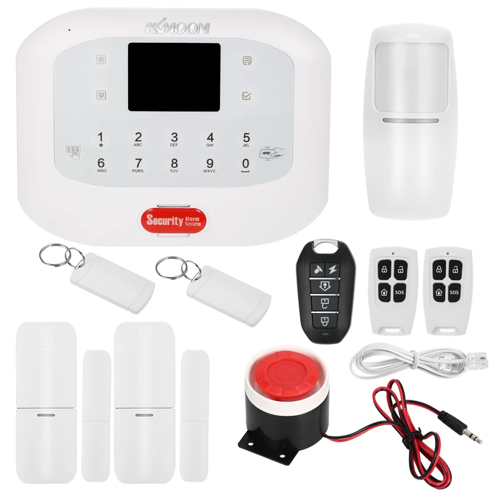 Сигнализация Беспроводная KKmoon 433 МГц GSM + PSTN SMS|kkmoon gsm|system alarmsystem security |