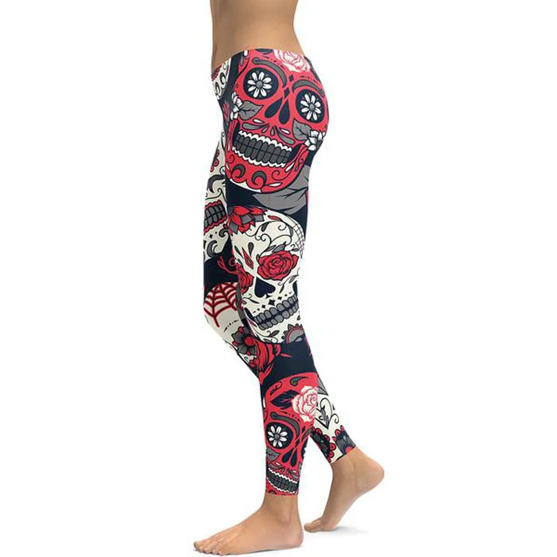 3D Print Yoga Leggings Women Unique Fitness Pants Workout Sports Running Leggings Sexy Push Up Gym Wear Elastic Slim Pants