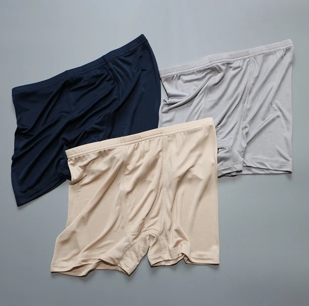 1 PC 100 Pure Silk Knit Men's Underwear Boxer Size L XL 2XL 3XL SG103in Boxers from Underwear