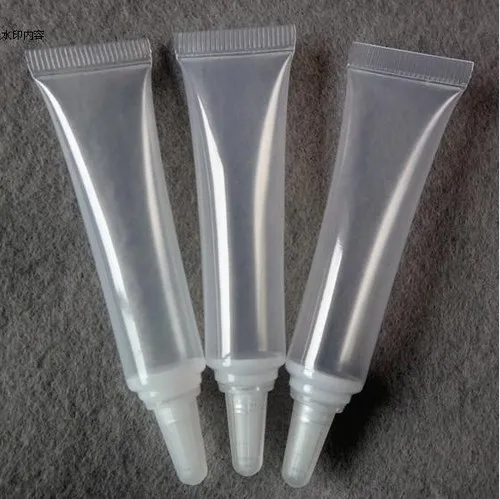 

20pcs/lot 10ml 10g Eye cream tube Empty cosmetic soft tubes push in type lip gloss bottle butter hose free shipping