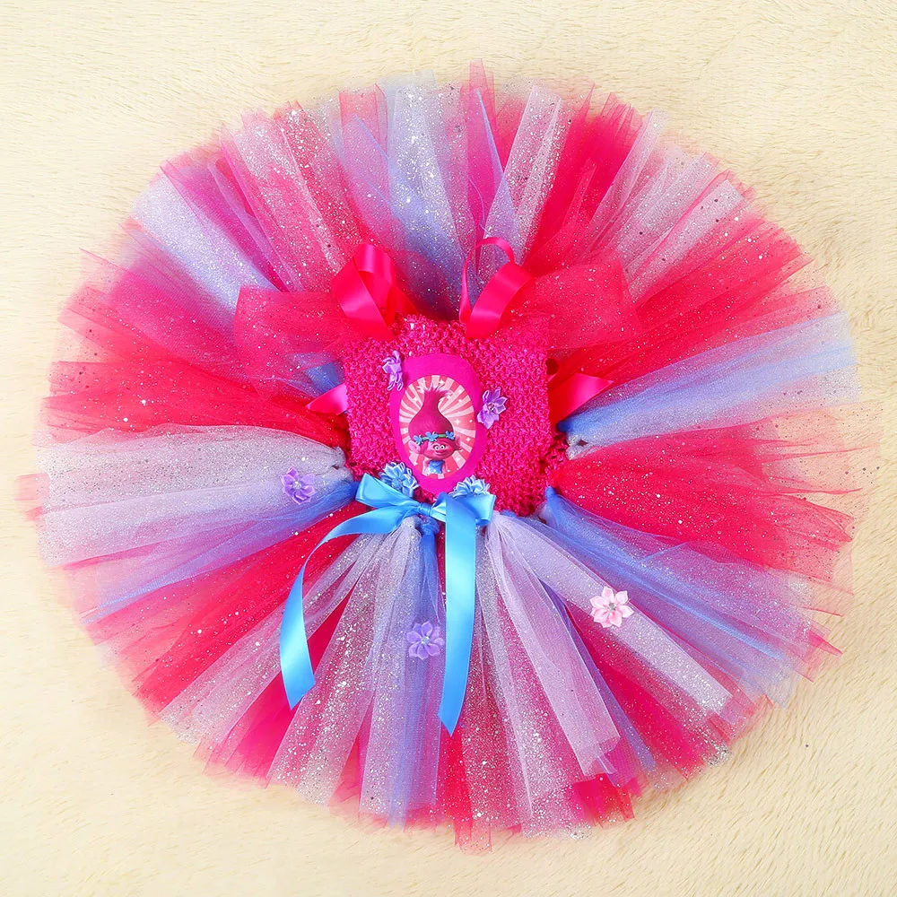 Troll Sparkly Princess Tutu Gaun Terinspirasi Handmade Anak Lutut