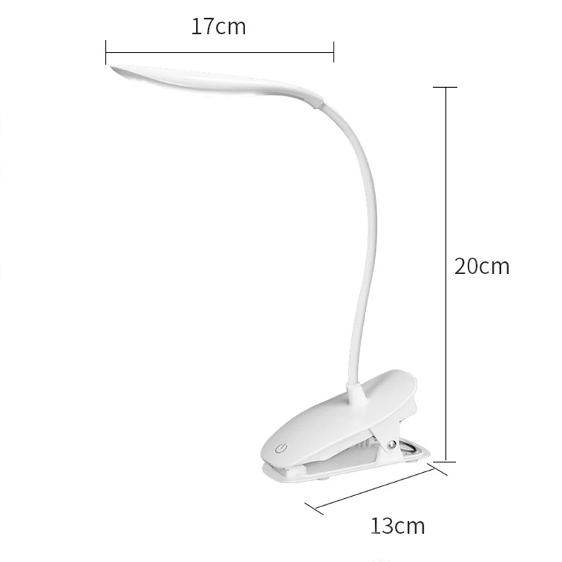 Сенсорный датчик с регулируемой яркостью, складной светодиодный настольный светильник, небольшой зажим, лампа для чтения, учебы, спальни, офиса, 18650 светодиодный Настольный светильник