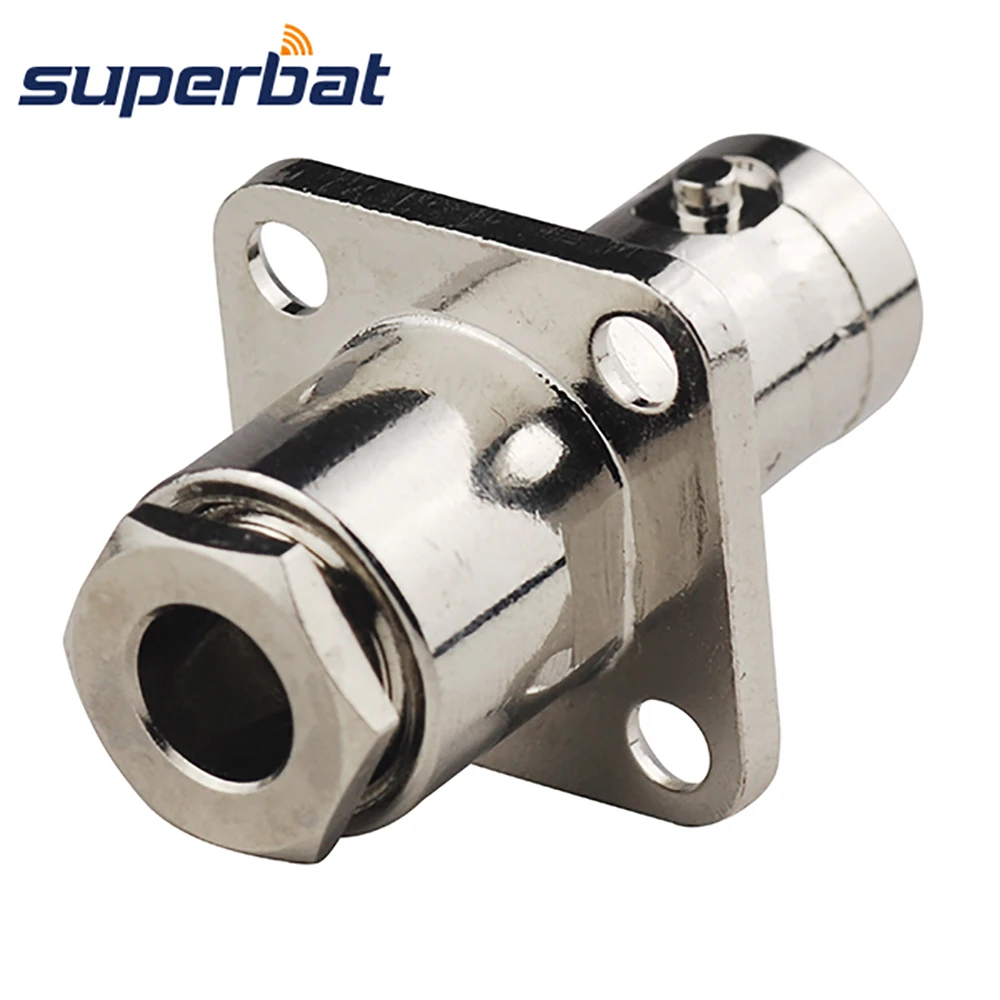 Superbat BNC разъем мама прямой с 4 отверстиями Панельное крепление RF - Цена: 